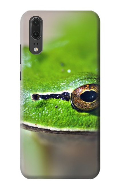 W3845 Green frog Funda Carcasa Case y Caso Del Tirón Funda para Huawei P20