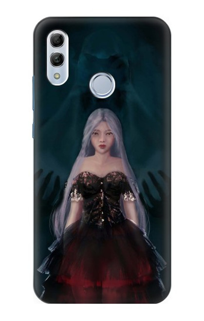 W3847 Lilith Devil Bride Gothic Girl Skull Grim Reaper Funda Carcasa Case y Caso Del Tirón Funda para Huawei Honor 10 Lite, Huawei P Smart 2019