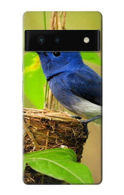 W3839 Bluebird of Happiness Blue Bird Funda Carcasa Case y Caso Del Tirón Funda para Google Pixel 6