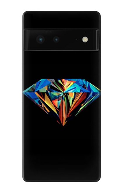 W3842 Abstract Colorful Diamond Funda Carcasa Case y Caso Del Tirón Funda para Google Pixel 6