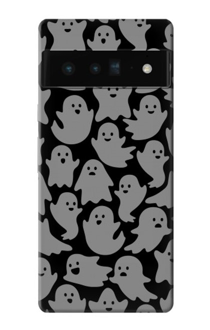 W3835 Cute Ghost Pattern Funda Carcasa Case y Caso Del Tirón Funda para Google Pixel 6 Pro
