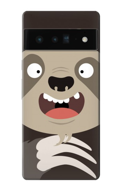 W3855 Sloth Face Cartoon Funda Carcasa Case y Caso Del Tirón Funda para Google Pixel 6 Pro