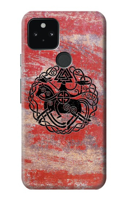 W3831 Viking Norse Ancient Symbol Funda Carcasa Case y Caso Del Tirón Funda para Google Pixel 5