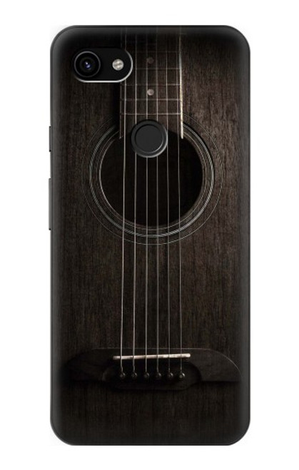 W3834 Old Woods Black Guitar Funda Carcasa Case y Caso Del Tirón Funda para Google Pixel 3a XL