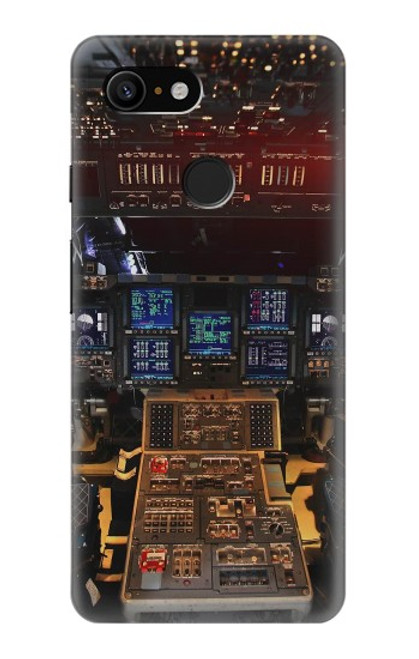 W3836 Airplane Cockpit Funda Carcasa Case y Caso Del Tirón Funda para Google Pixel 3