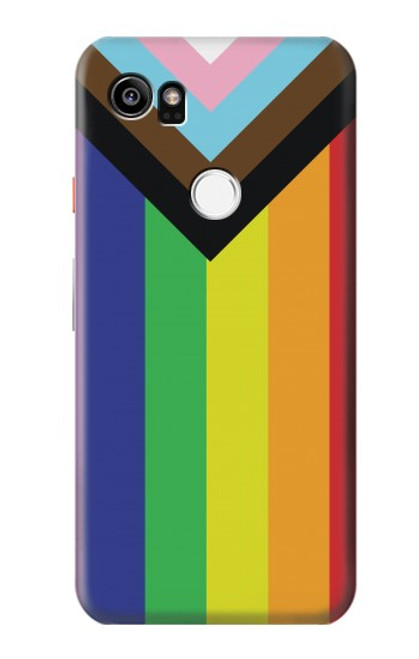 W3846 Pride Flag LGBT Funda Carcasa Case y Caso Del Tirón Funda para Google Pixel 2 XL