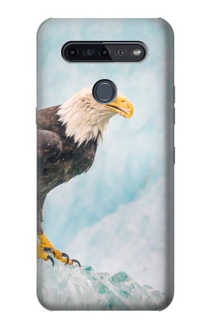 W3843 Bald Eagle On Ice Funda Carcasa Case y Caso Del Tirón Funda para LG K51S