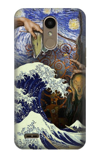 W3851 World of Art Van Gogh Hokusai Da Vinci Funda Carcasa Case y Caso Del Tirón Funda para LG K10 (2018), LG K30