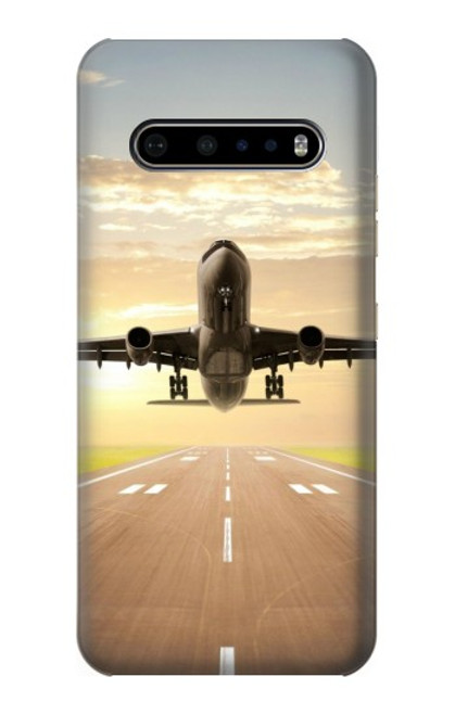 W3837 Airplane Take off Sunrise Funda Carcasa Case y Caso Del Tirón Funda para LG V60 ThinQ 5G