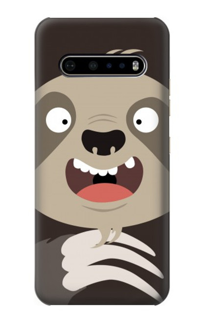 W3855 Sloth Face Cartoon Funda Carcasa Case y Caso Del Tirón Funda para LG V60 ThinQ 5G