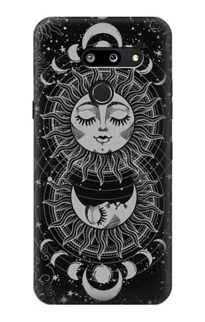 W3854 Mystical Sun Face Crescent Moon Funda Carcasa Case y Caso Del Tirón Funda para LG G8 ThinQ