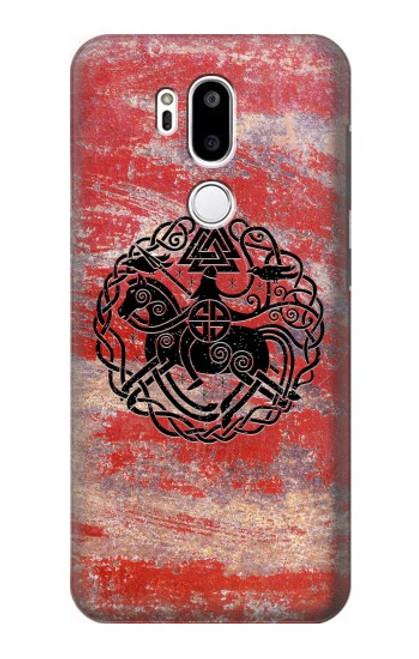 W3831 Viking Norse Ancient Symbol Funda Carcasa Case y Caso Del Tirón Funda para LG G7 ThinQ