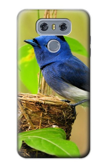 W3839 Bluebird of Happiness Blue Bird Funda Carcasa Case y Caso Del Tirón Funda para LG G6