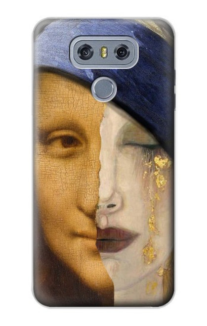 W3853 Mona Lisa Gustav Klimt Vermeer Funda Carcasa Case y Caso Del Tirón Funda para LG G6