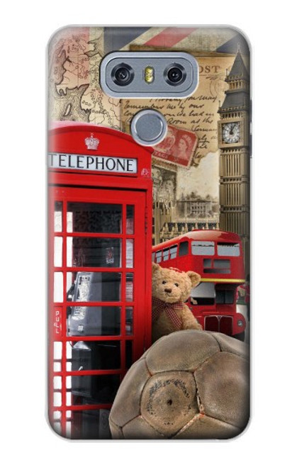 W3856 Vintage London British Funda Carcasa Case y Caso Del Tirón Funda para LG G6