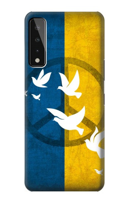 W3857 Peace Dove Ukraine Flag Funda Carcasa Case y Caso Del Tirón Funda para LG Stylo 7 5G