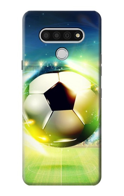 W3844 Glowing Football Soccer Ball Funda Carcasa Case y Caso Del Tirón Funda para LG Stylo 6