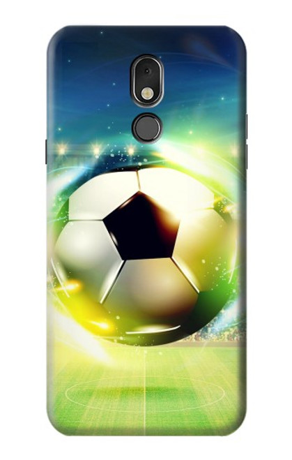 W3844 Glowing Football Soccer Ball Funda Carcasa Case y Caso Del Tirón Funda para LG Stylo 5