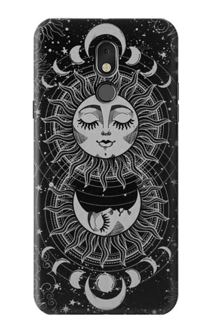 W3854 Mystical Sun Face Crescent Moon Funda Carcasa Case y Caso Del Tirón Funda para LG Stylo 5