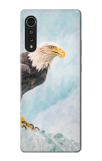 W3843 Bald Eagle On Ice Funda Carcasa Case y Caso Del Tirón Funda para LG Velvet