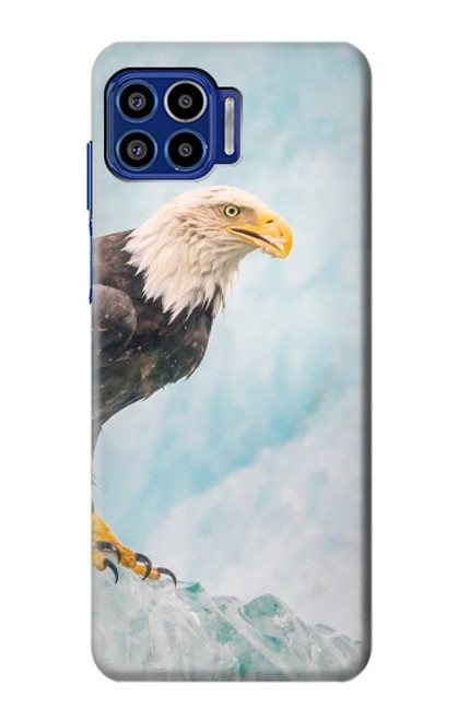 W3843 Bald Eagle On Ice Funda Carcasa Case y Caso Del Tirón Funda para Motorola One 5G