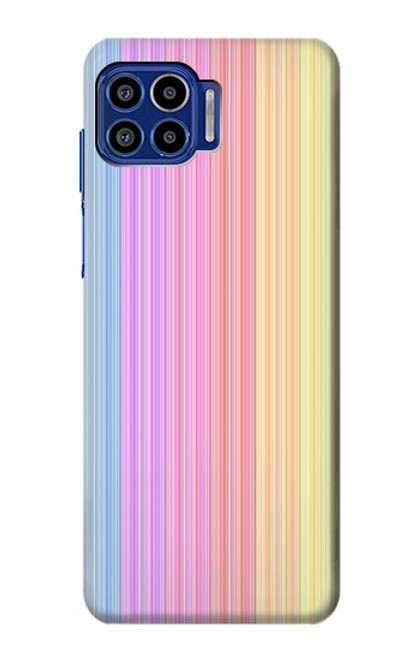 W3849 Colorful Vertical Colors Funda Carcasa Case y Caso Del Tirón Funda para Motorola One 5G