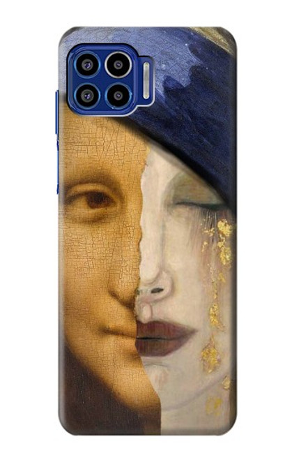 W3853 Mona Lisa Gustav Klimt Vermeer Funda Carcasa Case y Caso Del Tirón Funda para Motorola One 5G
