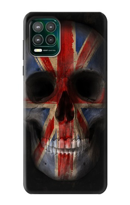 W3848 United Kingdom Flag Skull Funda Carcasa Case y Caso Del Tirón Funda para Motorola Moto G Stylus 5G