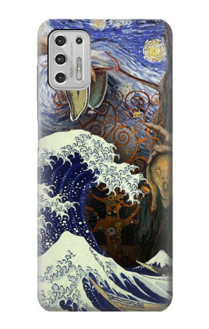 W3851 World of Art Van Gogh Hokusai Da Vinci Funda Carcasa Case y Caso Del Tirón Funda para Motorola Moto G Stylus (2021)