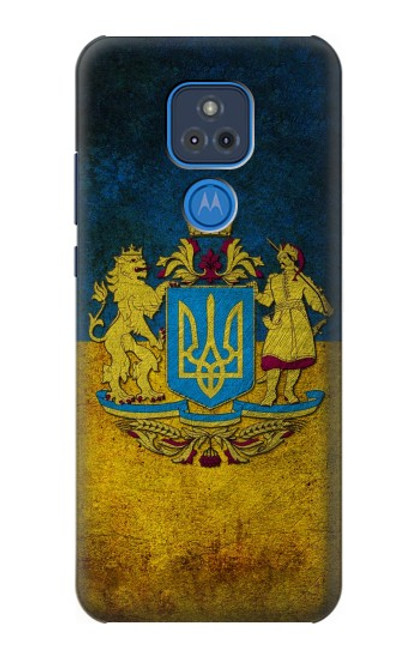 W3858 Ukraine Vintage Flag Funda Carcasa Case y Caso Del Tirón Funda para Motorola Moto G Play (2021)