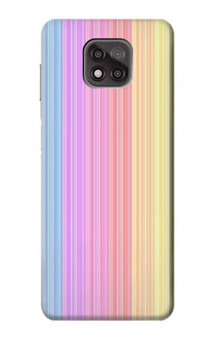 W3849 Colorful Vertical Colors Funda Carcasa Case y Caso Del Tirón Funda para Motorola Moto G Power (2021)