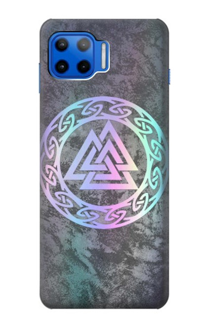 W3833 Valknut Odin Wotans Knot Hrungnir Heart Funda Carcasa Case y Caso Del Tirón Funda para Motorola Moto G 5G Plus