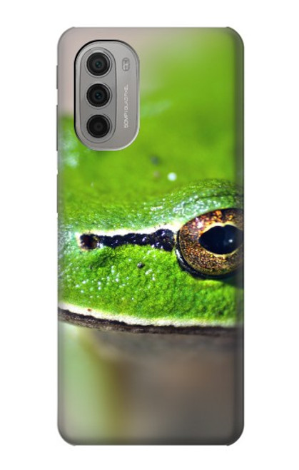W3845 Green frog Funda Carcasa Case y Caso Del Tirón Funda para Motorola Moto G51 5G