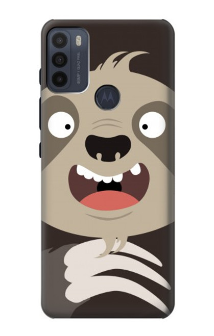 W3855 Sloth Face Cartoon Funda Carcasa Case y Caso Del Tirón Funda para Motorola Moto G50