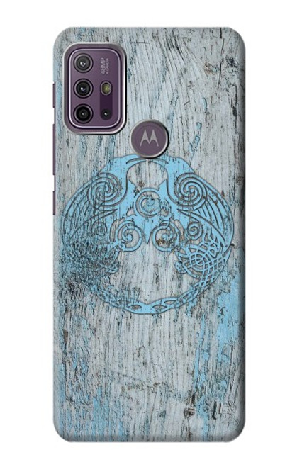 W3829 Huginn And Muninn Twin Ravens Norse Funda Carcasa Case y Caso Del Tirón Funda para Motorola Moto G10 Power