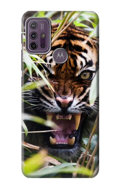 W3838 Barking Bengal Tiger Funda Carcasa Case y Caso Del Tirón Funda para Motorola Moto G10 Power