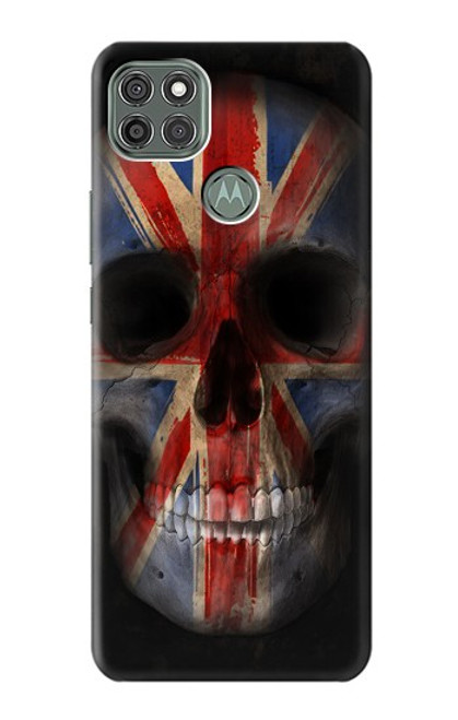 W3848 United Kingdom Flag Skull Funda Carcasa Case y Caso Del Tirón Funda para Motorola Moto G9 Power