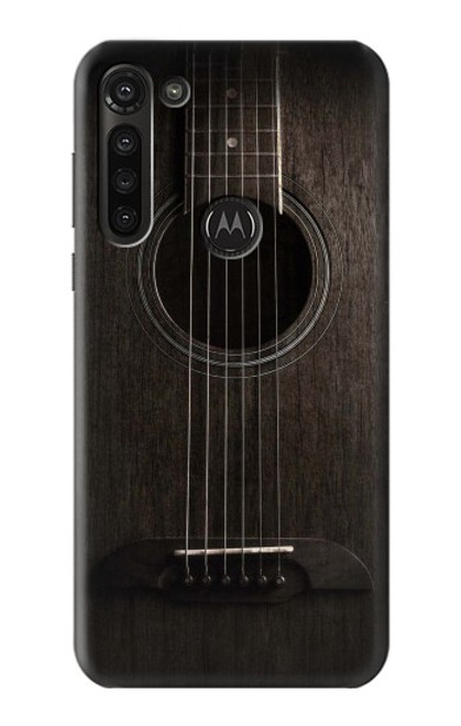 W3834 Old Woods Black Guitar Funda Carcasa Case y Caso Del Tirón Funda para Motorola Moto G8 Power