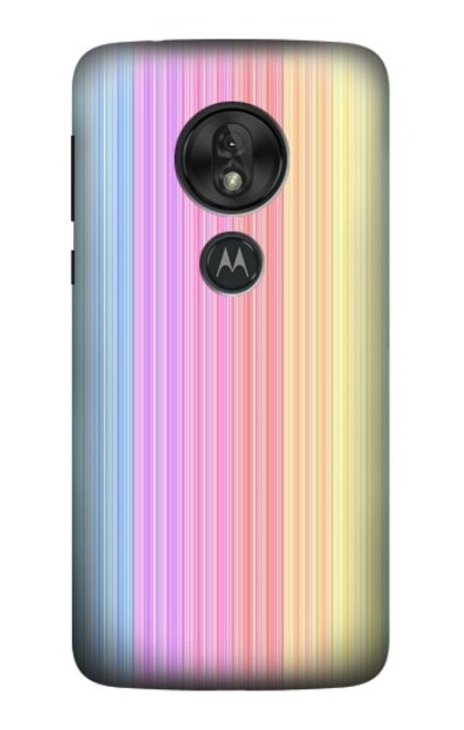 W3849 Colorful Vertical Colors Funda Carcasa Case y Caso Del Tirón Funda para Motorola Moto G7 Play