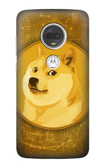 W3826 Dogecoin Shiba Funda Carcasa Case y Caso Del Tirón Funda para Motorola Moto G7, Moto G7 Plus