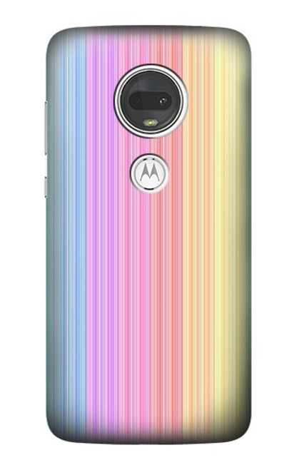 W3849 Colorful Vertical Colors Funda Carcasa Case y Caso Del Tirón Funda para Motorola Moto G7, Moto G7 Plus