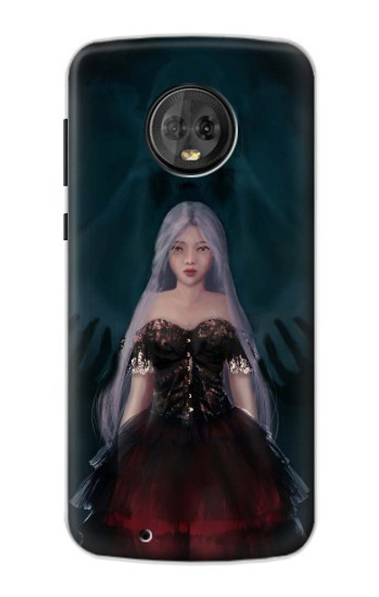 W3847 Lilith Devil Bride Gothic Girl Skull Grim Reaper Funda Carcasa Case y Caso Del Tirón Funda para Motorola Moto G6