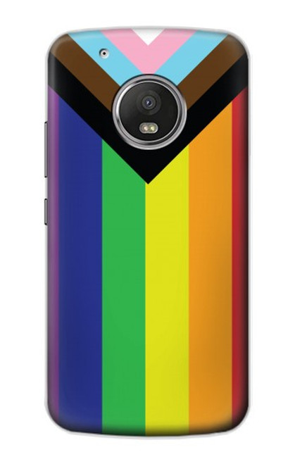 W3846 Pride Flag LGBT Funda Carcasa Case y Caso Del Tirón Funda para Motorola Moto G5 Plus