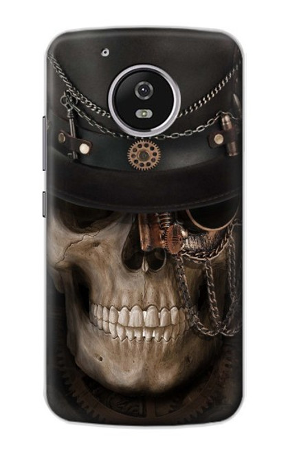 W3852 Steampunk Skull Funda Carcasa Case y Caso Del Tirón Funda para Motorola Moto G5