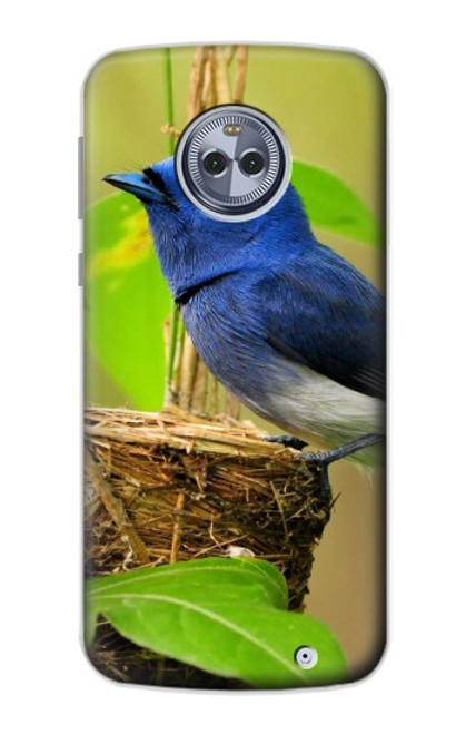 W3839 Bluebird of Happiness Blue Bird Funda Carcasa Case y Caso Del Tirón Funda para Motorola Moto X4