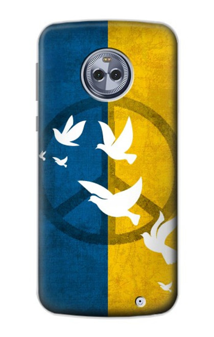 W3857 Peace Dove Ukraine Flag Funda Carcasa Case y Caso Del Tirón Funda para Motorola Moto X4