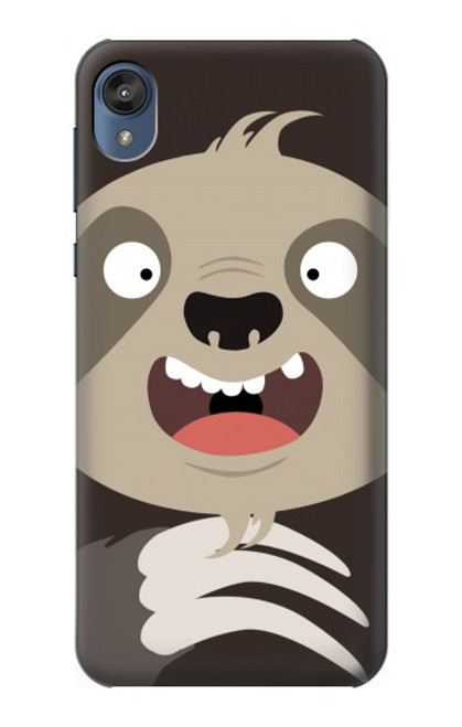 W3855 Sloth Face Cartoon Funda Carcasa Case y Caso Del Tirón Funda para Motorola Moto E6, Moto E (6th Gen)