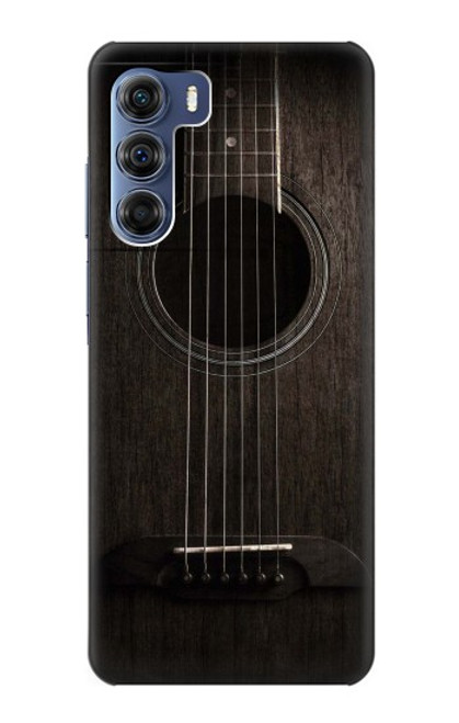 W3834 Old Woods Black Guitar Funda Carcasa Case y Caso Del Tirón Funda para Motorola Edge S30