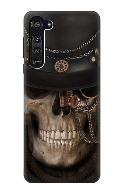 W3852 Steampunk Skull Funda Carcasa Case y Caso Del Tirón Funda para Motorola Edge