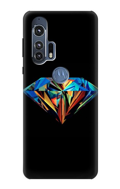 W3842 Abstract Colorful Diamond Funda Carcasa Case y Caso Del Tirón Funda para Motorola Edge+